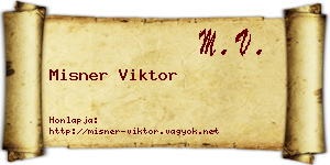 Misner Viktor névjegykártya